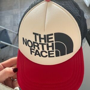 The North Face Youth Black and Cream Hat